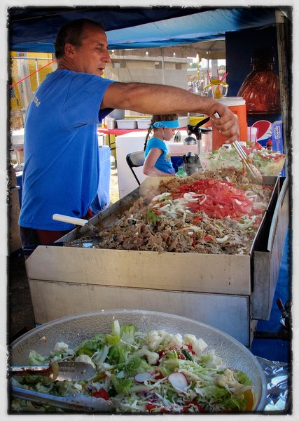 Gyros..walkin' around tacos..they had the works!!