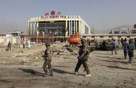 Nato soldiers arrive at the site of a suicide bomb attack in Kabul September 18, 2012. REUTERS/Mohammad Ismail Nato soldiers arrive at the site of a suicide bomb attack in Kabul September 18, 2012. REUTERS/Mohammad Ismail