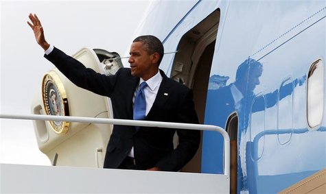 U.S. President Barack Obama boards Air Force One at Joint Base Andrews as he departs Washington September 18, 2012. Obama is travelling to N U.S. President Barack Obama boards Air Force One at Joint Base Andrews as he departs Washington September 18, 2012. Obama is travelling to N