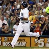 Detroit Tigers 3B Miguel Cabrera, who hit two home runs, including a grand slam, to help pace Detroit's 12-2 win over Oakland at Comerica Park on Tuesday, September 18, 2012 (REUTERS)