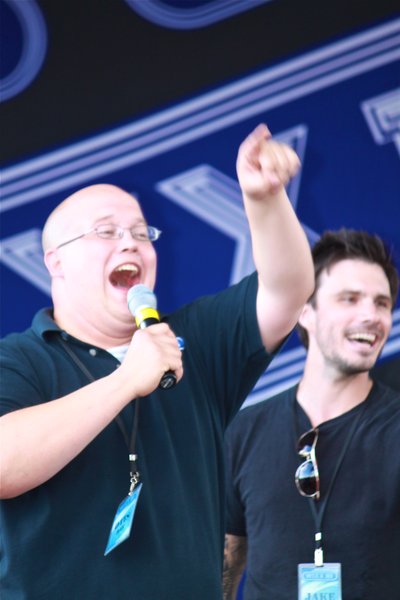 Otis and Jake on stage
