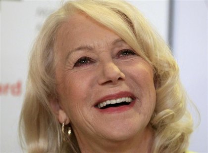 British actress Helen Mirren attends a news conference during the premiere of the film "The Door" in Budapest, March 7, 2012. REUTERS/Laszlo British actress Helen Mirren attends a news conference during the premiere of the film "The Door" in Budapest, March 7, 2012. REUTERS/Laszlo