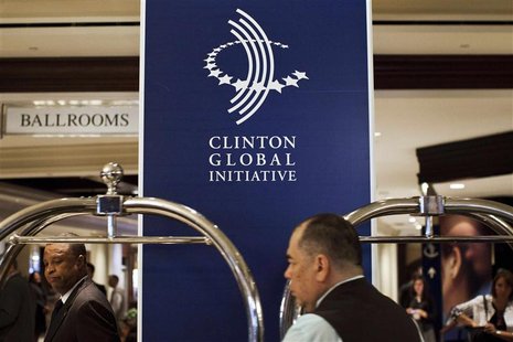 Employees at the Sheraton Hotel on 52nd Street prepare for the Clinton Global Initiative in New York September 22, 2012. Former U.S. Preside Employees at the Sheraton Hotel on 52nd Street prepare for the Clinton Global Initiative in New York September 22, 2012. Former U.S. Preside