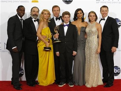 The cast of "Homeland" L-R: David Harewood, Mandy Patinkin, Claire Danes, Damian Lewis, Jackson Pace, Morena Baccarin, Morgan Saylor and Die The cast of "Homeland" L-R: David Harewood, Mandy Patinkin, Claire Danes, Damian Lewis, Jackson Pace, Morena Baccarin, Morgan Saylor and Die