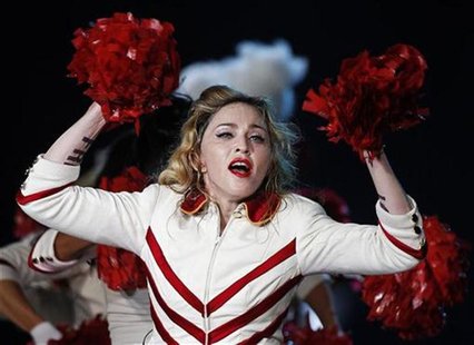 U.S. pop singer Madonna performs during her last European concert as part of her MDNA world tour in Nice, August 21, 2012 . REUTERS/Eric Gai U.S. pop singer Madonna performs during her last European concert as part of her MDNA world tour in Nice, August 21, 2012 . REUTERS/Eric Gai