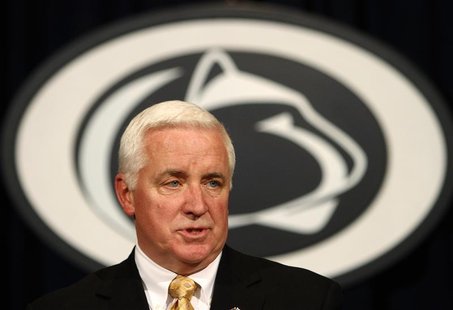 Pennsylvania Governor Tom Corbett makes remarks concerning Penn State University during a news conference near State College, Pennsylvania, Pennsylvania Governor Tom Corbett makes remarks concerning Penn State University during a news conference near State College, Pennsylvania,
