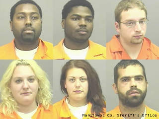 Clockwise from upper left: Roger D. Burt, Antonio E. Crayton, Joshua R. Resch, Preston P. Stephens, Elizabeth A. Wagner and Haley A. Wagner. Photos of the other suspects were not available. Clockwise from upper left: Roger D. Burt, Antonio E. Crayton, Joshua R. Resch, Preston P. Stephens, Elizabeth A. Wagner and Haley A. Wagner. Photos of the other suspects were not available.