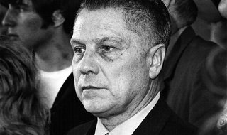 U.S. labor leader Jimmy Hoffa is photographed at the Greater Pittsburgh Airport, Pennsylvania in this April 12, 1971 file photograph. REUTER