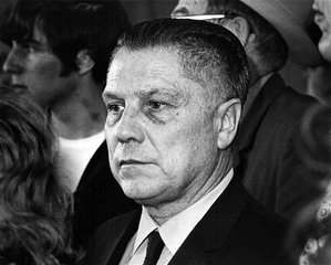 U.S. labor leader Jimmy Hoffa is photographed at the Greater Pittsburgh Airport, Pennsylvania in this April 12, 1971 file photograph. REUTER