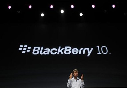 Research In Motion CEO Thorsten Heins gestures while delivering his keynote address during the Blackberry Jam Americas in San Jose, Californ Research In Motion CEO Thorsten Heins gestures while delivering his keynote address during the Blackberry Jam Americas in San Jose, Californ