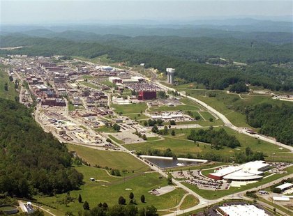An aerial view of the Y-12 Plant in Oak Ridge, Tennessee is seen in this U.S. government handout photo released on August 3, 2012. REUTERS/N An aerial view of the Y-12 Plant in Oak Ridge, Tennessee is seen in this U.S. government handout photo released on August 3, 2012. REUTERS/N