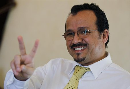 Senior orthopaedic surgeon Ali al-Ekry flashes a victory sign after hearing the verdict in his trial announced by a court in Manama June 14, Senior orthopaedic surgeon Ali al-Ekry flashes a victory sign after hearing the verdict in his trial announced by a court in Manama June 14,