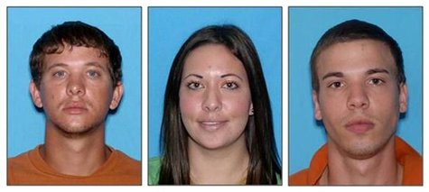 Dylan Dougherty Stanley, 26, Lee Grace E. Dougherty, 29, and Ryan Edward Dougherty, 21 (L-R); are pictured in this combination image of law Dylan Dougherty Stanley, 26, Lee Grace E. Dougherty, 29, and Ryan Edward Dougherty, 21 (L-R); are pictured in this combination image of law