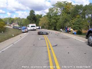 Fatal crash in Waushara County on Thursday September 27, 2012. Fatal crash in Waushara County on Thursday September 27, 2012.