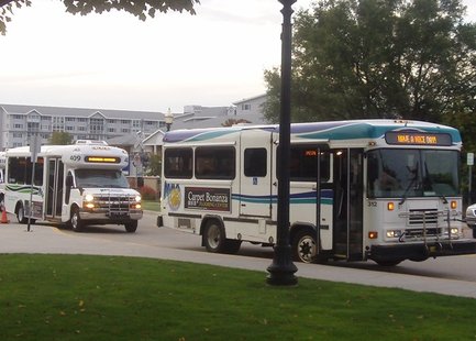 MAX buses await at the Padnos Transportation Center for the first "Twilight Route" run on Oct. 1, 2012 MAX buses await at the Padnos Transportation Center for the first "Twilight Route" run on Oct. 1, 2012