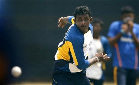Sri Lanka's Ajantha Mendis bowls during a practice session ahead of their first Super Eight match against New Zealand in Pallekele September Sri Lanka's Ajantha Mendis bowls during a practice session ahead of their first Super Eight match against New Zealand in Pallekele September