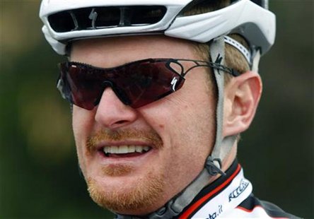 U.S. cyclist Floyd Landis waits before heading out on a training ride with his new team in Temecula, California ,in this January 25, 2009 fi U.S. cyclist Floyd Landis waits before heading out on a training ride with his new team in Temecula, California ,in this January 25, 2009 fi