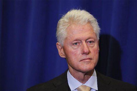 Former U.S. President Bill Clinton waits to speak during an announcement related to the U.N. Commission on Life-Saving Commodities and Contr Former U.S. President Bill Clinton waits to speak during an announcement related to the U.N. Commission on Life-Saving Commodities and Contr