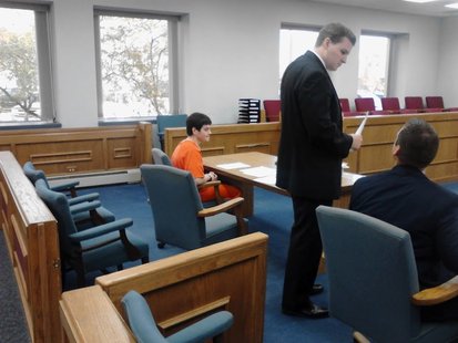 18 year old Ryan Hull of Weston (center) sits in court, awaiting a plea and sentencing hearing to burglary charges, October 3 2012 18 year old Ryan Hull of Weston (center) sits in court, awaiting a plea and sentencing hearing to burglary charges, October 3 2012