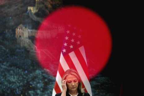 U.S. Secretary of State Hillary Clinton attends a news conference at the Great Hall of the People in Beijing September 5, 2012. REUTERS/Feng U.S. Secretary of State Hillary Clinton attends a news conference at the Great Hall of the People in Beijing September 5, 2012. REUTERS/Feng