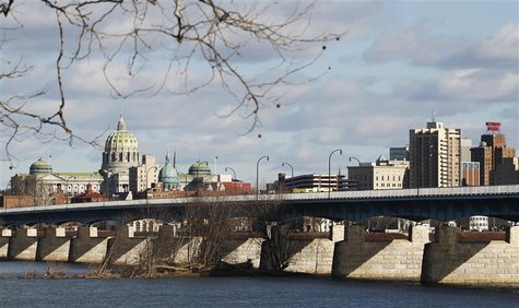 The Pennsylvania State house is seen on the north side of the business district in Harrisburg, Pennsylvania, January 18, 2012. REUTERS/Tim S The Pennsylvania State house is seen on the north side of the business district in Harrisburg, Pennsylvania, January 18, 2012. REUTERS/Tim S