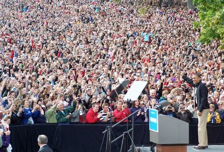 Barack Obama at a rally on the UW-Madison campus (photo: Wisconsin Radio Network) Barack Obama at a rally on the UW-Madison campus (photo: Wisconsin Radio Network)
