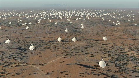 The Square Kilometre Array (SKA) radio telescope project is seen in his artists impression image made available by the Manchester based SKA The Square Kilometre Array (SKA) radio telescope project is seen in his artists impression image made available by the Manchester based SKA