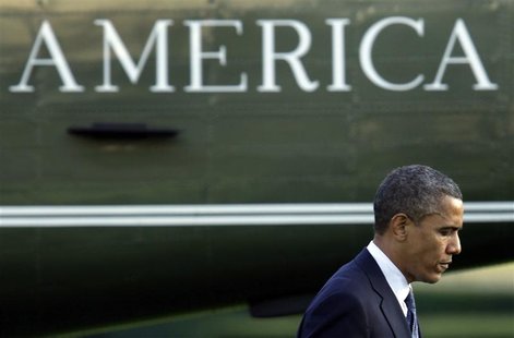 U.S. President Barack Obama walks on the South Lawn of the White House upon his return to Washington from Cleveland, Ohio October 5, 2012. R U.S. President Barack Obama walks on the South Lawn of the White House upon his return to Washington from Cleveland, Ohio October 5, 2012. R