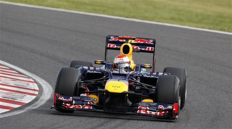 Red Bull Formula One driver Sebastian Vettel of Germany drives during the qualifying session of the Japanese F1 Grand Prix at the Suzuka cir Red Bull Formula One driver Sebastian Vettel of Germany drives during the qualifying session of the Japanese F1 Grand Prix at the Suzuka cir