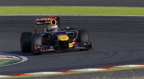 Red Bull Formula One driver Sebastian Vettel of Germany drives during the Japanese F1 Grand Prix at the Suzuka circuit October 7, 2012. REUT Red Bull Formula One driver Sebastian Vettel of Germany drives during the Japanese F1 Grand Prix at the Suzuka circuit October 7, 2012. REUT