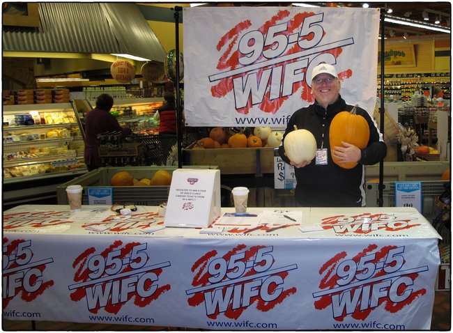 Broadcasts galore! This one at Crossroads County Market with WIFC Disco Cures Cancer tickets and pumpkins! Check mine out!