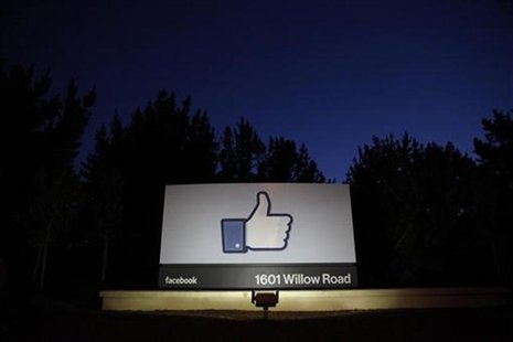 The sun rises behind the entrance sign to Facebook headquarters in Menlo Park before the company's IPO launch, May 18, 2012. REUTERS/Beck Di The sun rises behind the entrance sign to Facebook headquarters in Menlo Park before the company's IPO launch, May 18, 2012. REUTERS/Beck Di