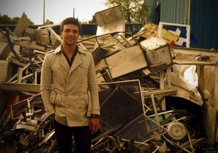 Eddie Walker of KLW Recycling stands near scrap metal removed from the Park Theatre of downtown Holland. KLW and Park Theatre have organized a sculpture build with the removed materials. Sculptures will be auctioned off to benefit ongoing renovations at the Park Theatre. Eddie Walker of KLW Recycling stands near scrap metal removed from the Park Theatre of downtown Holland. KLW and Park Theatre have organized a sculpture build with the removed materials. Sculptures will be auctioned off to benefit ongoing renovations at the Park Theatre.