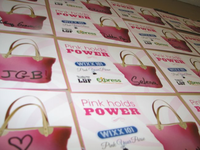 Stop in at participating Express Convenience Center in Northeast Wisconsin in October, donate $1 to the LeRoy Butler Foundation to help women going through breast cancer treatment, then tell everyone about it by placing one of these cards on the wall. You could also win a BONUS purse in WIXX's Pick Your Purse contest.