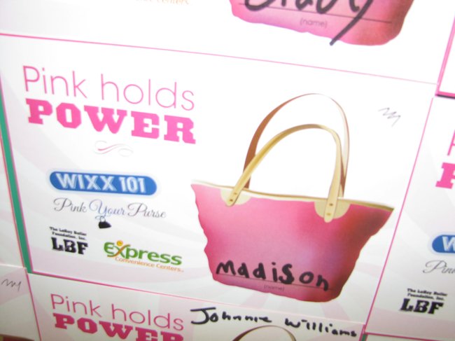 Stop in at participating Express Convenience Center in Northeast Wisconsin in October, donate $1 to the LeRoy Butler Foundation to help women going through breast cancer treatment, then tell everyone about it by placing one of these cards on the wall. You could also win a BONUS purse in WIXX's Pick Your Purse contest.