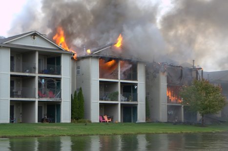 Clearview Apartment Fire fully involved. Photo Credit: Joel Oswald Clearview Apartment Fire fully involved. Photo Credit: Joel Oswald
