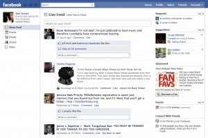 Facebook screen Facebook screen