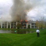 A fire burns through several of the units in Clearview Apartments in Holland, Michigan on Wednesday October 10th, 2012. A fire burns through several of the units in Clearview Apartments in Holland, Michigan on Wednesday October 10th, 2012.