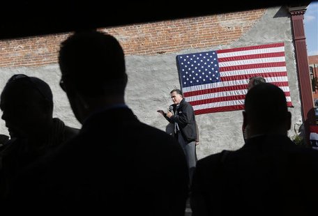 Republican presidential nominee Mitt Romney speaks during a campaign stop at Bun's Restaurant in Delaware, Ohio October 10, 2012. REUTERS/Sh Republican presidential nominee Mitt Romney speaks during a campaign stop at Bun's Restaurant in Delaware, Ohio October 10, 2012. REUTERS/Sh