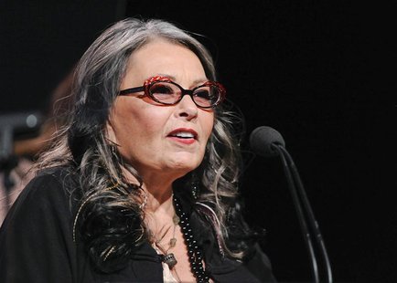 Actress and reality show personality Roseanne Barr from the television show "Roseanne's Nuts" addresses the media during the Lifetime channe Actress and reality show personality Roseanne Barr from the television show "Roseanne's Nuts" addresses the media during the Lifetime channe