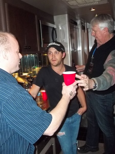 Then one of our contest winners talked his way into one of Justin's beers