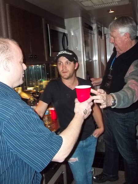 Then one of our contest winners talked his way into one of Justin's beers