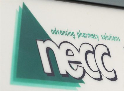 A sign for pharmaceutical compounding company New England Compounding Center (NECC), a producer of the steroid methylprednisolone acetate, i A sign for pharmaceutical compounding company New England Compounding Center (NECC), a producer of the steroid methylprednisolone acetate, i