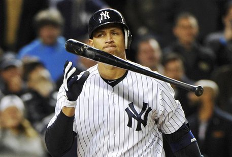 New York Yankees' Alex Rodriguez strikes out against the Baltimore Orioles during the eighth inning in Game 4 of their MLB ALDS baseball pla New York Yankees' Alex Rodriguez strikes out against the Baltimore Orioles during the eighth inning in Game 4 of their MLB ALDS baseball pla