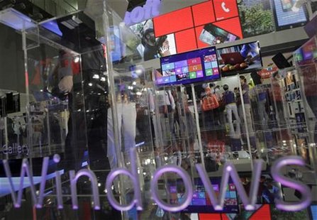 The Windows 8 operating system is displayed at the Microsoft booth during the 2012 Computex exhibition at the TWTC Nangang exhibition hall i The Windows 8 operating system is displayed at the Microsoft booth during the 2012 Computex exhibition at the TWTC Nangang exhibition hall i
