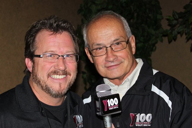 Mike DuBord and Randy "The Legend" Allen broadcast live