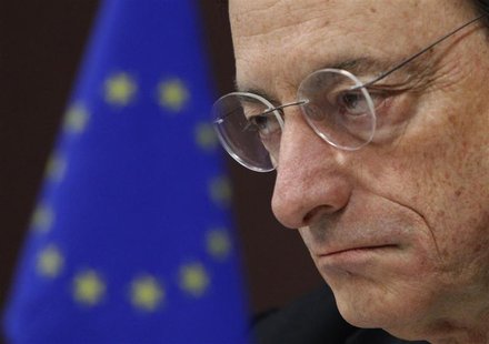 European Central Bank (ECB) President Mario Draghi attends a joint news conference with European Economic and Monetary Affairs Commissioner European Central Bank (ECB) President Mario Draghi attends a joint news conference with European Economic and Monetary Affairs Commissioner