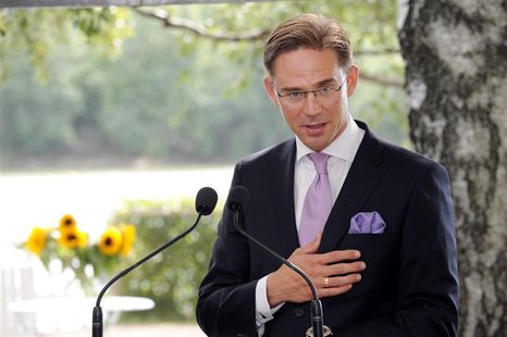 Finland's Prime Minister Jyrki Katainen speaks at a news conference during his Italian counterpart Mario Monti's visit to Finland, at the Fi Finland's Prime Minister Jyrki Katainen speaks at a news conference during his Italian counterpart Mario Monti's visit to Finland, at the Fi