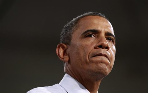 U.S. President Barack Obama pauses during remarks at a campaign rally in Las Vegas, Nevada September 12, 2012. REUTERS/Kevin Lamarque U.S. President Barack Obama pauses during remarks at a campaign rally in Las Vegas, Nevada September 12, 2012. REUTERS/Kevin Lamarque