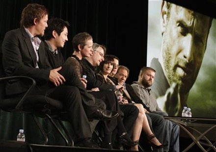 Cast members and producers of "The Walking Dead" take part in a panel discussion at AMC's TCA Winter Press Tour in Pasadena, California, Jan Cast members and producers of "The Walking Dead" take part in a panel discussion at AMC's TCA Winter Press Tour in Pasadena, California, Jan